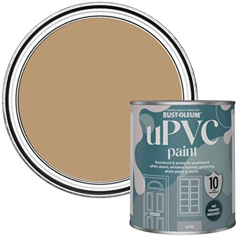 Rust-Oleum Brown uPVC Door and Window Paint In Satin Finish - Fired Clay 750ml