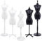 nbeads 5 Sätze Mini Mannequin Display Modell, Plastik Display Halterung Schaufensterpuppe Display Holder Dress Form für Mini-Kleider DIY Making Zubehör Kleidung Display Rack