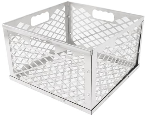 Yusat Cestino per carbone, design staccabile, portatile, robusto, durevole, in acciaio inox, per barbecue