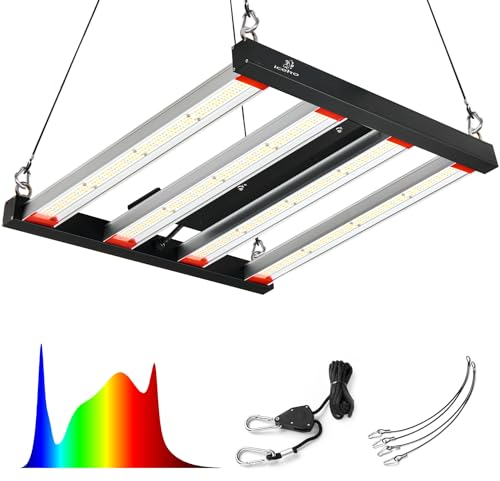 ICEKO Lampe de Plante LED 240W Spectre Complet, Lampe pour Plantes d'Intérieur 3x3ft, Grow Light pour Semis, Légumes, Fleurs