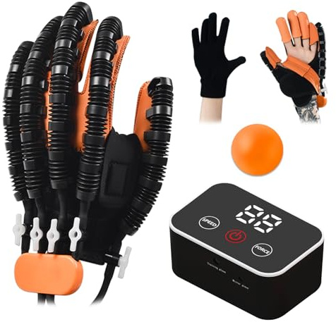 JBMBHC Robothandske för terapi, passiv fingertränare för strokeåterhämtning och motorisk återhämtning, rehabilitering av handfunktion