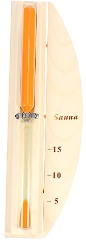 INOOMP 1pièce Sabot De Sauna Bois avec Sablier Compte à Rebours Décoratif pour Salle De Bain Et Spa