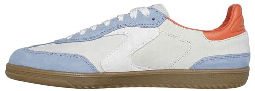 Skechers Tenis Hotshot for The Win para Mujer, Cuero Azul Claro con Ribete múltiple, 41 EU