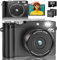 Digital Camera 4K 64MP Autofocus Vlogging Cameras with 32GB Card & Macro Function, 18X Digital Zoom Compact Camera with 2.8'' 180° Flip Screen & 2 Batteries for Teens Beginners Adults