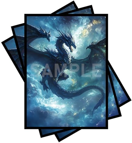 TCG/MTG-Kartenhüllen, matte Rückseite, rutschfest und einfach zu mischen, anwendbar für OCG CCG DTCG PTCG, 6,6 x 9,1 cm Karten in Standardgröße (Galaxy Dragon), 100 Stück