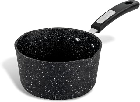 Scoville NEVERSTICK Milchtopf mit Ausgießlippen, Antihaft-Milchtopf, 1,1 l Fassungsvermögen, geeignet für alle Herdarten einschließlich Induktion, spülmaschinenfest, PFOA-frei, ungiftig, gehärtetes