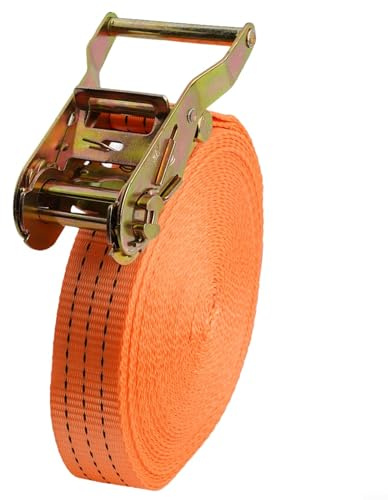 Yuanpgky Sangle à cliquet avec serrage fixe et design sans crochet pour sécuriser le chargement et l'arrimage des bagages dans la maison, le jardin, les ateliers (12 mètres)