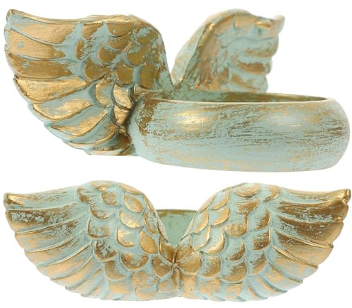 Vintage Resin Angel Wing Table Candle Holder Decorative Candlestick