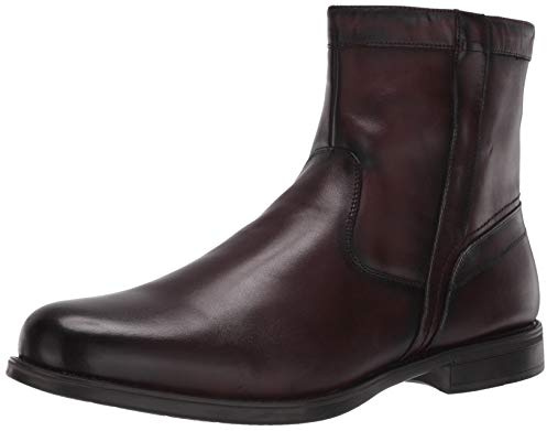Florsheim Men's Medfield Plain Toe Zip Boot Fashion, Brown, 11 Wide