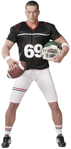 FIESTAS GUIRCA | Disfraz de Quarterback Adulto (48-50/M) - Camiseta y Pantalón - Disfraces de Jugador de Fútbol Americano para Carnaval, Halloween y Fiestas Deportivas - Ideal para Hombres