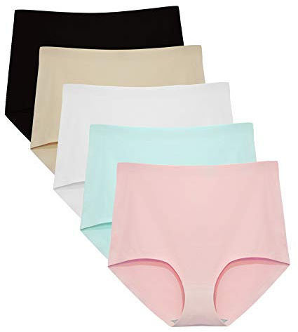 FallSweet No Show High Waist Briefs Underwear for Women Seamless Panties Multi Pack (Multi,XL)
