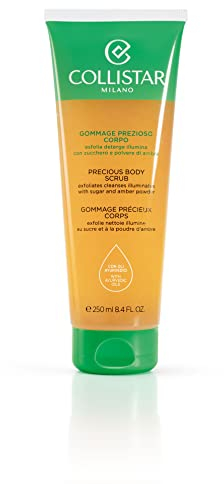 Collistar Gommage Prezioso Corpo, Gommage delicato esfoliante e detergente, Con oli vegetali, zucchero e polvere di ambra, Lascia la pelle liscia e luminosa, Per tutti i tipi di pelle, 250 ml