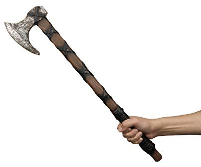 LOOYAR Hache à main médiévale Viking en mousse PU pour adulte - Jouet pour adulte - Costume de guerrier berserker - Jeu de bataille - Halloween - Cosplay