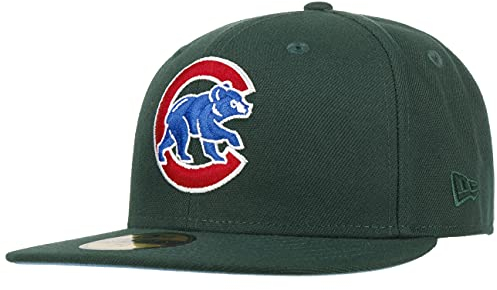 New Era 59Fifty Special Cubs Exclusive II CapEra Men - Flat Brim Cap Baseball Fitted Closed Back, with Peak Winter Autumn Spring Summer All-Season - 7 5/8 (60,6 cm) Dark Green