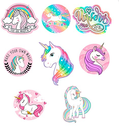 8 toppe serigrafate per bambini da stirare sui vestiti. Applicazioni termoadesive per riparare e decorare pantaloni, giacche, maglioni, zaini (Unicorns)