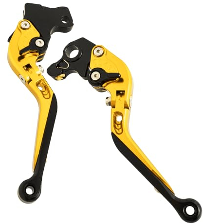 Sinkees Motorrad Bremse Kupplungshebel Set Klappgriffe Ausziehbar Bremshebel für Husqvarna 701 Supermoto/Enduro 2017-2020 für 1090 Adventure/R 2017-2019 (Gold)