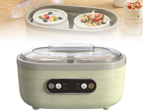 BESTXH Verde, PequeñA Yogurtera Multifuncional, Mini Yogurtera Casera, Yogurtera AutomáTica con Pantalla Led Y Temporizador, Yogurtera Casera con Vasos