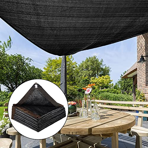 Telo ombreggiante nero ad alta densità, 90% 3 x 2,5 m, resistente ai raggi UV, antistrappo, per patio, serra, prato, fiori, piante, tessuto resistente all'ombra