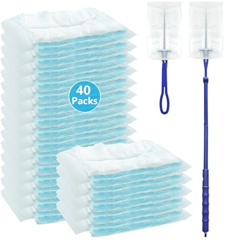40 stycken dammmagneter kompatibla med Swiffer dammmagnet påfyllningspaket