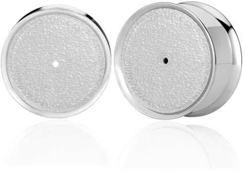 Vankula örontunnel enkel flared flesh plugs med hål – bär dina favoritörhängen 1 par rostfritt stål för män kvinnor öronpiercing sträck smycken 8 mm till 16 mm, 16mm(5/8), Metall