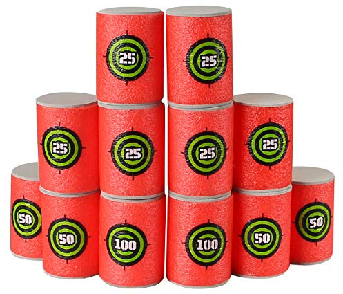 Dreampark Bullet Darts Target for Nerf N-Strike Elite Series Blasters 24pcs Pack Soft EVA Material (Red)