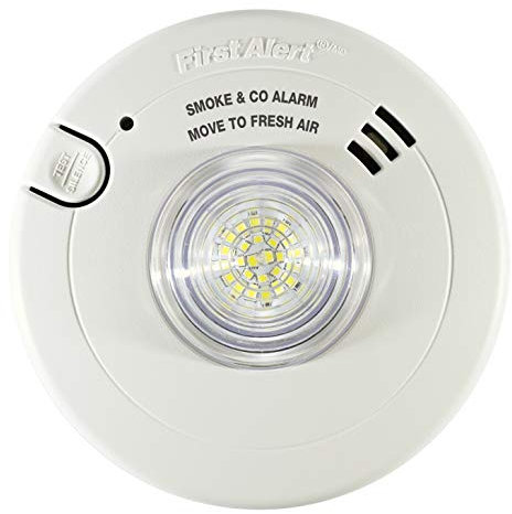 First Alert BRK 7030BSL Hardwired Hearing Impaired Combination Alarm with Led Strobe Light, White