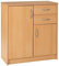 Home4You Kommode mit 2 Türen und 2 Schubladen - Buche - 74 cm breit - Sideboard Mehrzweckschrank