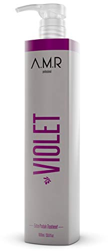 ALISADO DE PROTEÍNAS - alisar el cabello - VIOLET AMR - TRATAMIENTO EXTRA PROTEÍNICO - SIN FORMOL - 1000 ML