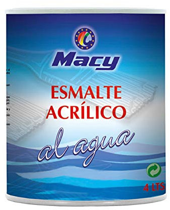 Macy Esmalte Agua Satinado Multisuperficies Interior y Exterior. 750 Mililitros. Color Azul Marino