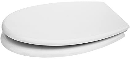 Inbagno Sedile WC Compatibile Ideal Standard Elisse, in Termoindurente Bianco, con Set di Cerniere in Acciaio Regolabili