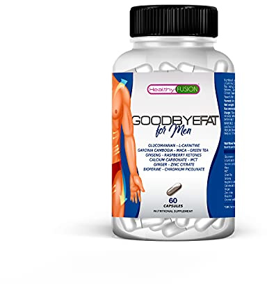 Healthy Fusion Goodbye Fat for Men | Potente Dimagrante Per Gli Uomini | Brucia Grassi | Riduttore Dell’appetito | Stimola Il Metabolismo | Migliora Il Tuo Aspetto Eliminando Grasso E Kg | 60U