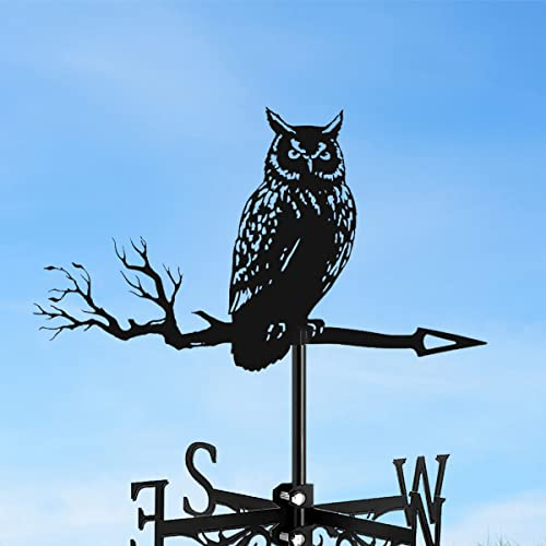 Bandiere meteorologiche per giardino, indicatore di direzione del vento per decorazione da giardino, banderuola in metallo per tetto, esterno, banderuola da giardino (A)