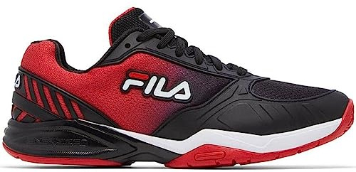 Fila Sneaker Volley Zone Uomo, Nero/Bianco/Fila Red, 41.5 EU