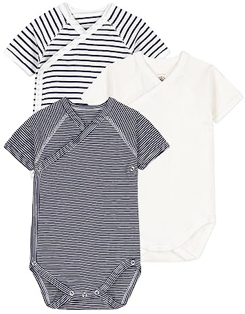 Petit Bateau A097h Body de Manga Corta para Recién Nacido Unisex bebé (Pack de 1)