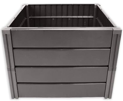 KHW | Hochwertiges Hochbeet | Demeter M | platzsparend | 82 × 82 × 61 cm - 336 Liter | ideal für Urbane Gärten | nachhaltiges Gärtnern | fördert gesunde Ernten | Made in Germany