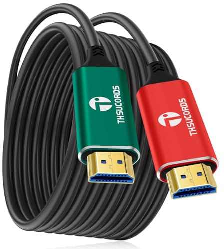 Thsucords Câble HDMI à Fibre Optique 4K 20M, Câble HDMI 2.0 Compatible UHD 4K @ 60 Hz HDR/18 Gbit/s/4:4:4/3D/ARC/HEC/pour RTX 3080/3090 Xbox Series X PS7 Denon AV Récepteur LG Samsung Sony TV