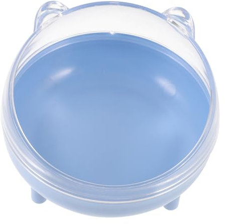 Kisangel Kleintier Sandbad Container Mit Halbtransparentem Deckel Für Hamster Zur Stressbewältigung Und Fellpflege Langlebig Und Tragbar Für Zuhause Und Reisen