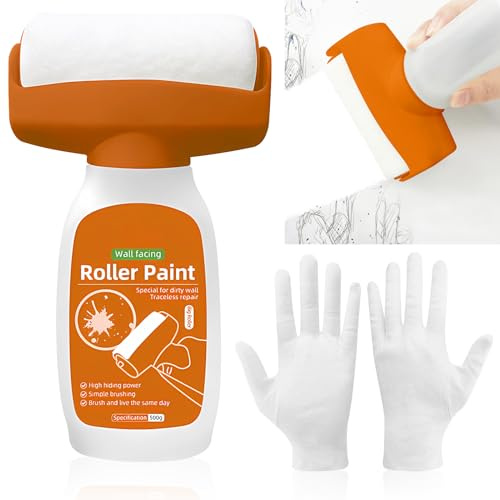 GreenYeah Rullo per Riparazione Pareti con Vernice Bianca, Rullo per Pittura Riparazione Pareti, Pasta di Riparazione Della Vernice Della Parete per Crepe Graffiti Graffi Pareti per Macchie