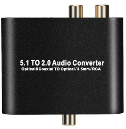 Widybord Estrattore Audio 5.1 Convertitore Audio Digitale Decoder Splitter Estrattore Audio Espansione Estrattore Stereo Jack da 3,5 mm Resistente