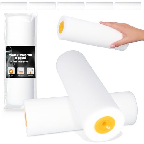 5x Schaumwalze 25 cm Malerwalze Lackierwalze Lackwalze Schaumrolle Farbrolle Lackrolle Roller Streichen Malen Wände Möbel Schaumstoff Glatte Oberflächen