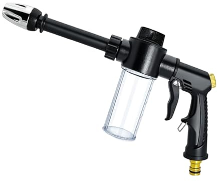 Pistolet de Lavage pour Voiture,Nettoyeur Haute Pression à Pompe | Pulvérisateur Moussant avec Bouteille Doseuse et Buse Réglable | pour Nettoyage Voitures, Camions, Jardins, Panneaux Solaires et Douc