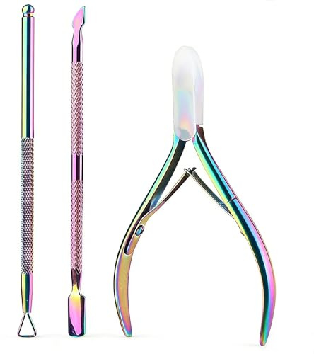 Tronchesino Cuticole, Pinza per Cuticole, Taglia Cuticole, 3 Pezzi Tronchese Unghie Acciaio Inox in Acciaio Inox, Esfolia i piedi e le mani con la pelle morta,Kit di Strumenti per Manicure