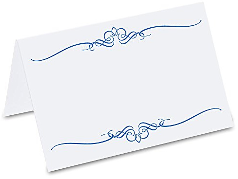 PRICARO Segnaposto Ornamento, Blu Reale, 50 Pezzi