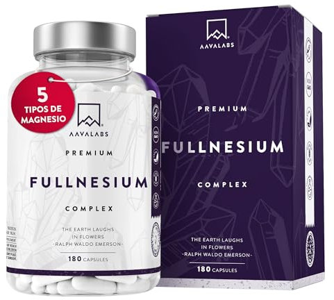 Complejo de Magnesio Complex - 212mg - con Suplementos Magnesio Bisglicinato Taurato Malato Óxido y Citrato - 180 Magnesium Complex Capsulas - 6 Meses