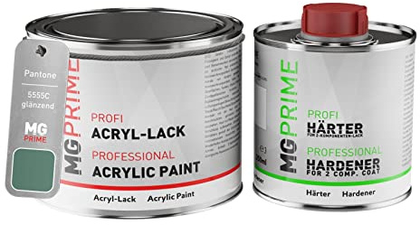 Pantone 5555C Green Peinture acrylique brillante Pot de 0,75 litre / 750 ml, y compris le durcisseur