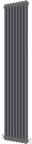 Radbliss Vertical Traditional 2 Column Design Radiator 1800x380mm Anthracite Matt Grey Cast Iron Style Tall RAD Central Heating