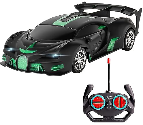 Lotvic Coche con Mando a Distancia, Coche Teledirigido Niños, 1:32 Coche de Juguete, con Control Remoto, Coches RC para niños y Adultos, Coche teledirigido niña pour Niñas y Niños, Rojo (Black)