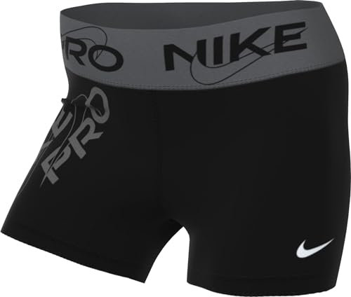 Nike Damen Shorts W Np Df Mr Grx 3In Short, Schwarz - Grau, FB5448-010, S