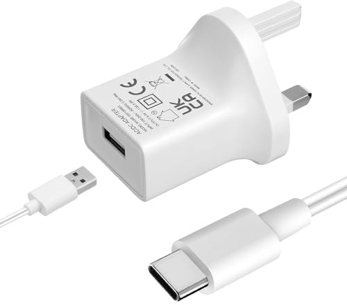 MYPIN Baby Camera Monitor Charger - Type C Switching Adapter for Parent Unit, 5V/1000mA Output, UK Plug With 2.5m Cable Compatible With Type C Port