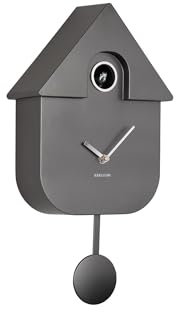 Karlsson Modern Cuckoo Wall Clock 'Metallic Dark Grey' - KA5867DG